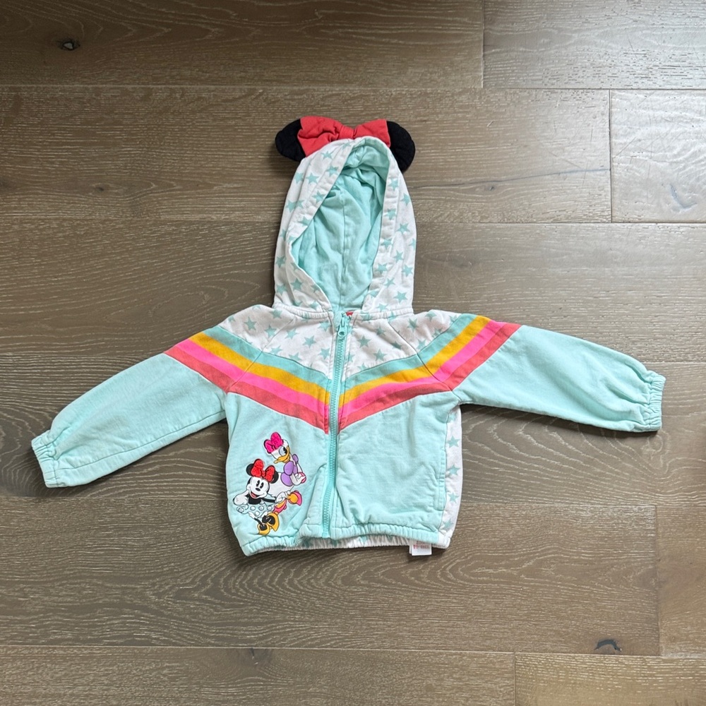Disney Vintagr Stylr Minnie Mouse Zip up Hoodie Sweater - 3T